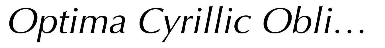 Optima Cyrillic Oblique